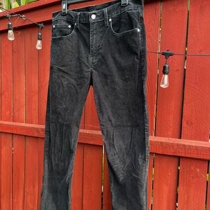 Black corduroy Levi’s 502